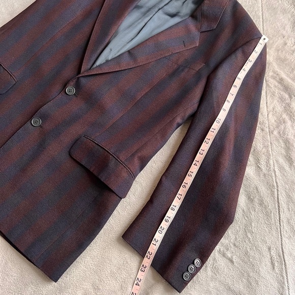 Kenzo 80s Vintage Homme Men's Oversized Stripe Runway Wool Button Blazer - Picture 16 of 17